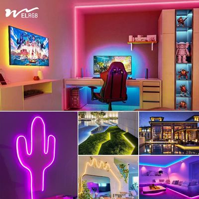 Uniform Luminescence LED Strip 110V-220V AC Free Bend Neon Light 120 LEDs/M CRI Ra 90