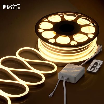 Uniform Luminescence LED Strip 110V-220V AC Free Bend Neon Light 120 LEDs/M CRI Ra 90