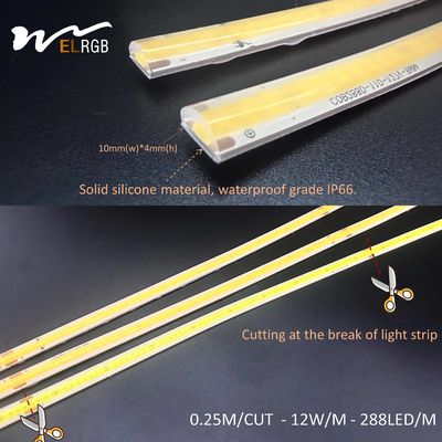 Dimmable 220v Warm White Neon LED Light Strip with Color Rendering Index Ra 90 IP67