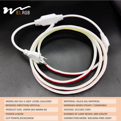 Vertical Bending Direction 288 LEDs/M Ultra Bright COB LED Light Strip Waterproof Dimmable