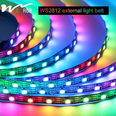 Addressable Digital RGB Flex LED Strip Light 0.3W/LED and 80 Ra Color Rendering Index