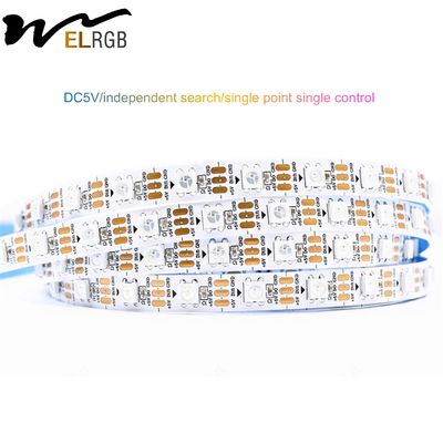 Addressable Digital RGB Flex LED Strip Light 0.3W/LED and 80 Ra Color Rendering Index