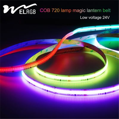840Leds/M 24V IP65 Waterproof Flexible RGB LED Strip Light with Voice Control and 3-