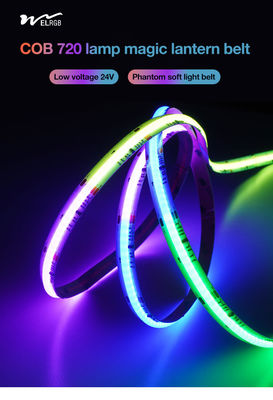 840Leds/M 24V IP65 Waterproof Flexible RGB LED Strip Light with Voice Control and 3-