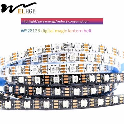 CRI Ra 80 10mm PCB Width WS2812 Full Color SMD5050 60LEDs/m Flexible LED Light Strip