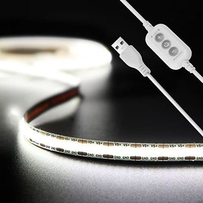 50000 Hours Working Time Christmas Day LED Light Strips 4.92ft/1.5m USB COB Dimmable
