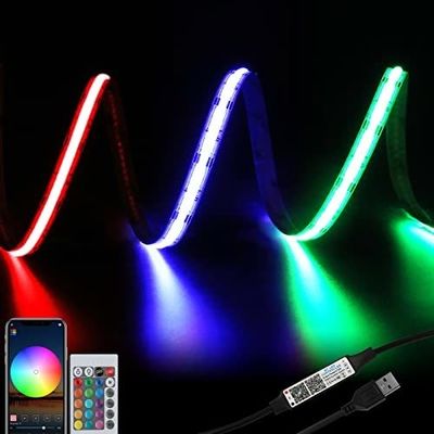 50000 Hours Working Time Christmas Day LED Light Strips 4.92ft/1.5m USB COB Dimmable