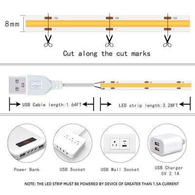 Adjustable 5V LED Bar Lights 3000K-6500K for Home Lighting Remote Control Switch Mode