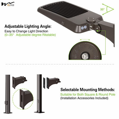 Adjustable Arm Mounted 150LM/W LED Shoebox Light for Commercial Outdoor Illumination