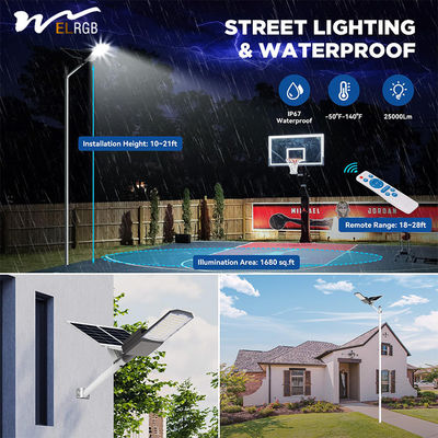 Waterproof IP67 Solar Street Light with Dusk to Dawn Safety and Outdoor Motion Sensor