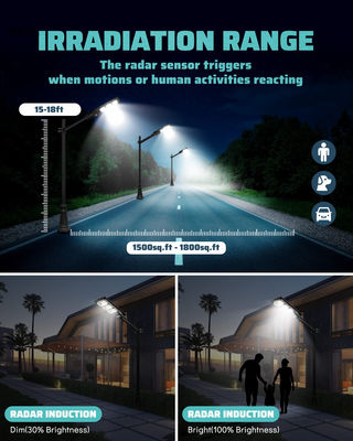 500W Solar Street Light IP65 Waterproof Outdoor Lights 2 Pieces 6000LM Solar Floodlight