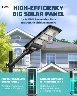 500W Solar Street Light IP65 Waterproof Outdoor Lights 2 Pieces 6000LM Solar Floodlight