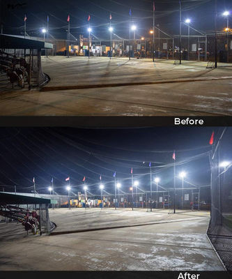 Outdoor LED Parking Lot Light with Adjustable Arm and Photoelectric Sensor IP65 Street Flood Safety Light