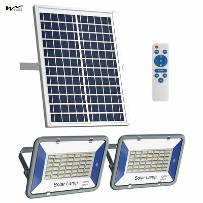 50000 Hours Working Time Solar Floodlight 100W with Remote Control LED IP67 Waterproof