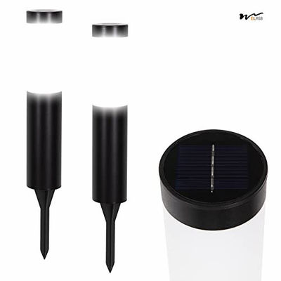 Solar Powered LED Landscape Lamp Column Outdoor IP44 Waterproof White Light Street Light
