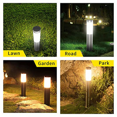Solar Powered LED Landscape Lamp Column Outdoor IP44 Waterproof White Light Street Light