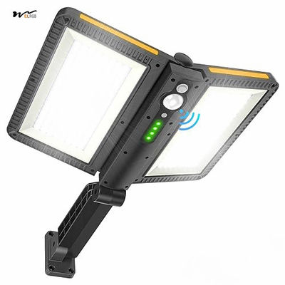 Push Button Switch Type Outdoor Lights with Double Big Solar Panels and High Brightness