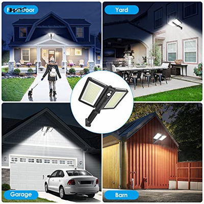 Push Button Switch Type Outdoor Lights with Double Big Solar Panels and High Brightness