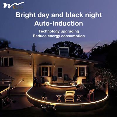 Optical Control LED Light Strip for Outdoor Courtyard Balcony ABS Material and Waterproof