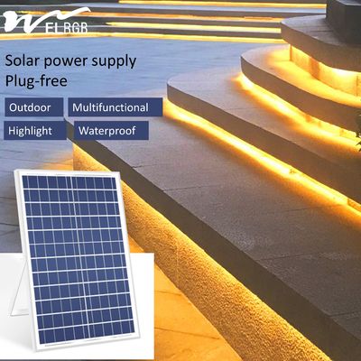 Optical Control LED Light Strip for Outdoor Courtyard Balcony ABS Material and Waterproof