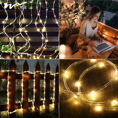 Solar Rope Light 72FT 200 LED 8 Modes IP67 Waterproof Remote Control Ideal for Landscape