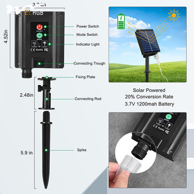 Solar Rope Light 72FT 200 LED 8 Modes IP67 Waterproof Remote Control Ideal for Landscape