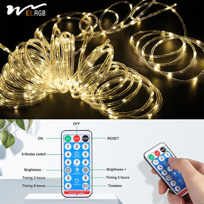 Solar Rope Light 72FT 200 LED 8 Modes IP67 Waterproof Remote Control Ideal for Landscape