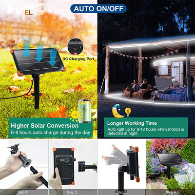 Solar Energy LED Garden Lights IP68 Waterproof Acrylic Tape Cutting with Remote Control