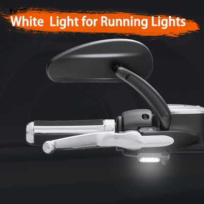12V Front Motorcycle Running Lights with Mini Handlebar Sequential LED Turn Signals