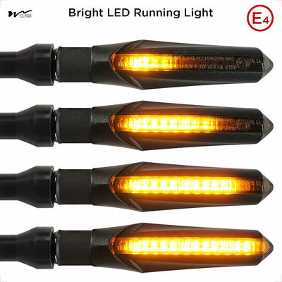 Motorcycle LED Turn Signals Waterproof 2 Pieces Mini Running Light Indicators Flowing IP67