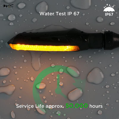 Motorcycle LED Turn Signals Waterproof 2 Pieces Mini Running Light Indicators Flowing IP67