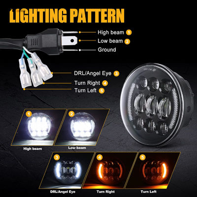 Experience Super Wide Night Driving 5.75 Inch LED Headlight with Halo DRL Turn Signal