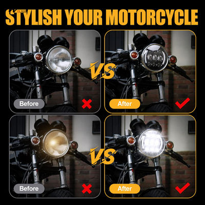 Experience Super Wide Night Driving 5.75 Inch LED Headlight with Halo DRL Turn Signal