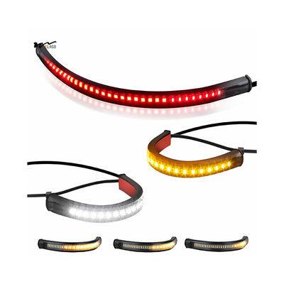Front Amber/White Rear Red/Amber Motorcycle LED Turn Signals Fork Light Strip Pack of 3