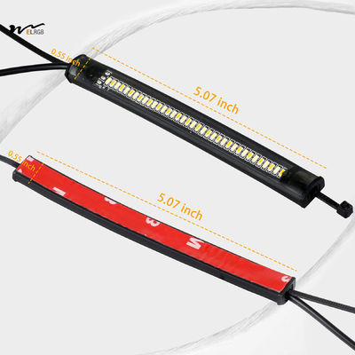 Front Amber/White Rear Red/Amber Motorcycle LED Turn Signals Fork Light Strip Pack of 3