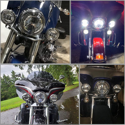 Universal Motorcycle Projection Light Kit Waterproof Ghost Shadow Lights Red Pack of Pair