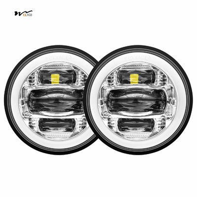 Motorcycle LED Passing Lights Fog Lamps DRL White DOT Kit for 4.5