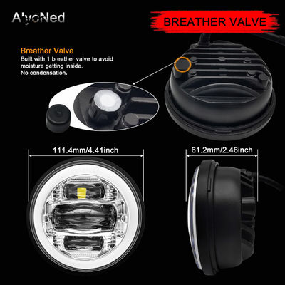 Motorcycle LED Passing Lights Fog Lamps DRL White DOT Kit for 4.5