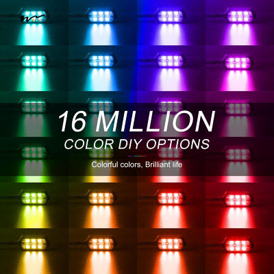 12 Pcs Motorcycle LED Light Kit APP/RF Control Waterproof 16 Million Color Brake Light