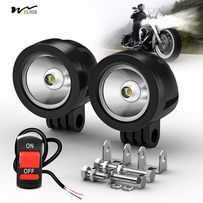 Waterproof LED Spot Driving Fog Lights for Sport Motorcycle Street Bike ATV UTV Trike