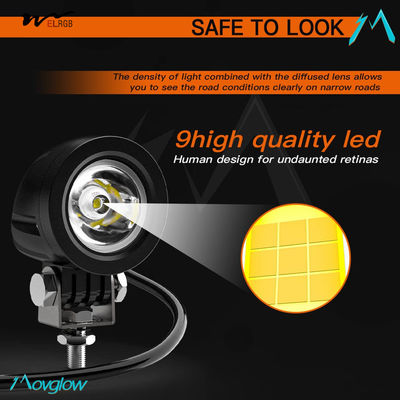 Waterproof LED Spot Driving Fog Lights for Sport Motorcycle Street Bike ATV UTV Trike