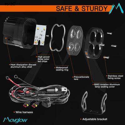 Waterproof LED Point Driving Fog Light for R1200GS F800GS K1600 Motorcycle Universal Fit