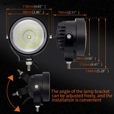Motorcycle Round 4-inch LED Pod Off-Road Driving Fog Lights Ultra-Bright Drain Lights