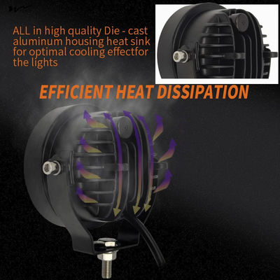 Motorcycle Round 4-inch LED Pod Off-Road Driving Fog Lights Ultra-Bright Drain Lights