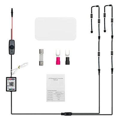 Smart LED Music Sync Color Changing Lights Motorcycle RGB Light Kit APP Remote Control 12V