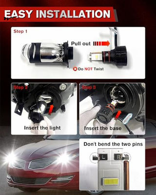 Front Auto Part Position Triple Light Beams LED Headlight with Projector Assemblies