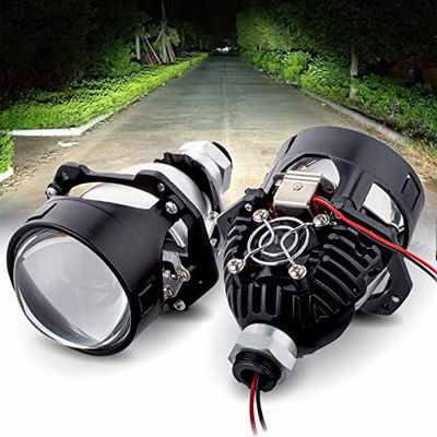 12 Volts Focus Beam Blue Honeycomb LED Projector Lens Retrofit Kit for Car Motorcycle