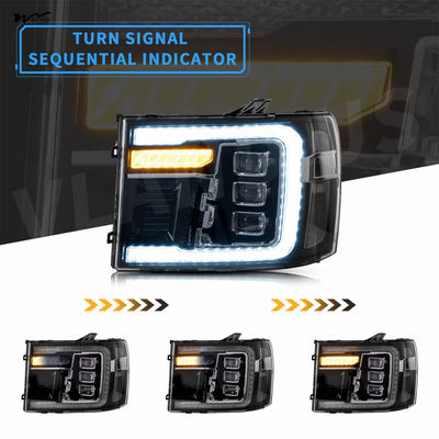 Auto Part Position Front Projector-Clear Reflector LED Headlights w/ Dynamic Animation