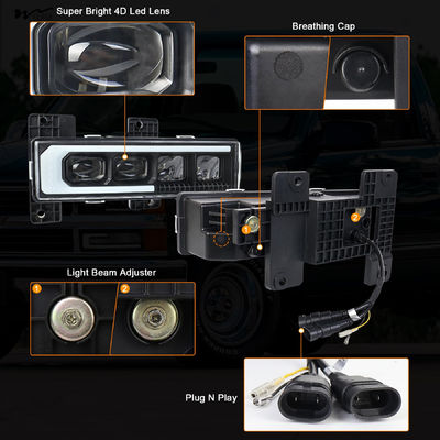 Head Lights Essential 500% Bright LED Headlight Assembly with Welcome DRL Turn Signal