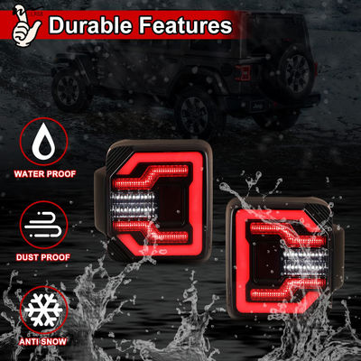 LED Rear Lights Car Rear Lamps Assembly Replacement 1Pair Matte Black Housing/Smoke Lens
